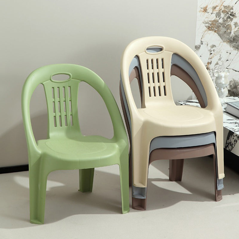 Tabouret bas empilable pour enfants en PP, moderne, minimaliste et courbé, sans dossier ni accoudoirs, pour salon 