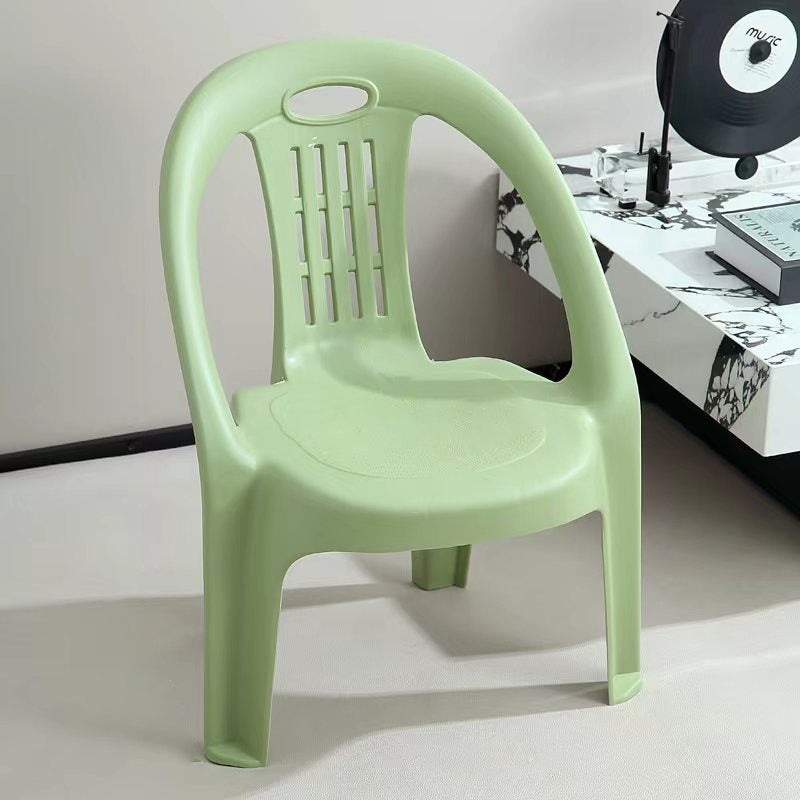 Tabouret bas empilable pour enfants en PP, moderne, minimaliste et courbé, sans dossier ni accoudoirs, pour salon 
