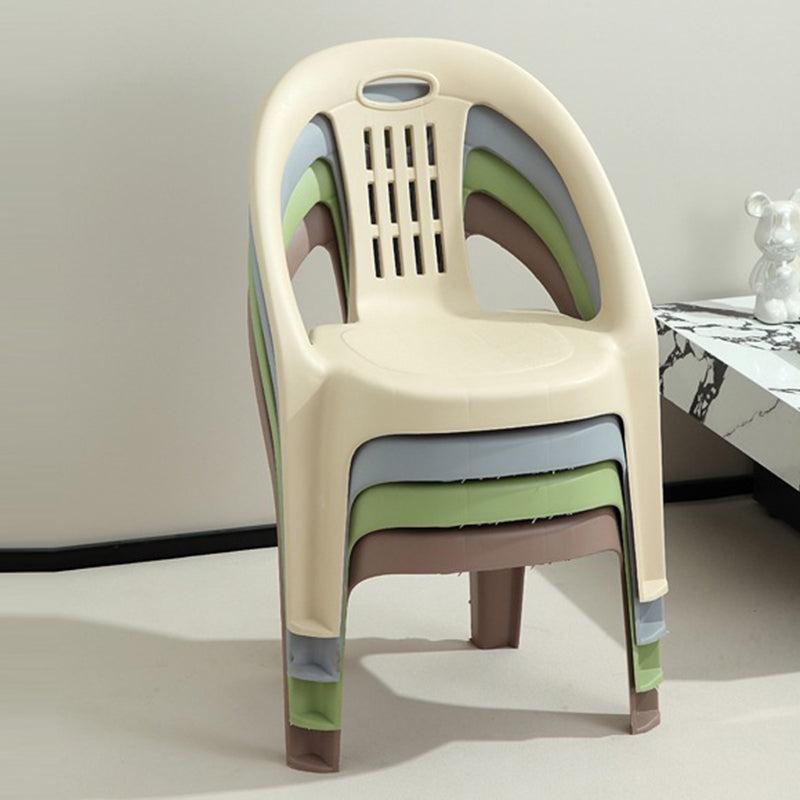 Tabouret bas empilable pour enfants en PP, moderne, minimaliste et courbé, sans dossier ni accoudoirs, pour salon 