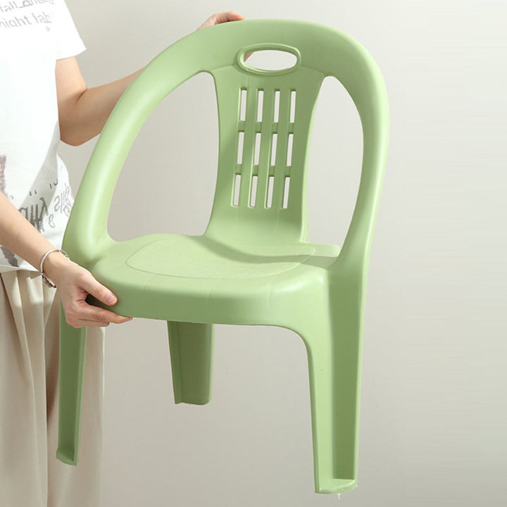 Tabouret bas empilable pour enfants en PP, moderne, minimaliste et courbé, sans dossier ni accoudoirs, pour salon 