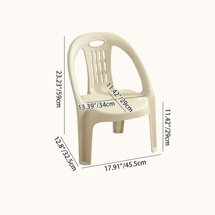 Tabouret bas empilable pour enfants en PP, moderne, minimaliste et courbé, sans dossier ni accoudoirs, pour salon 