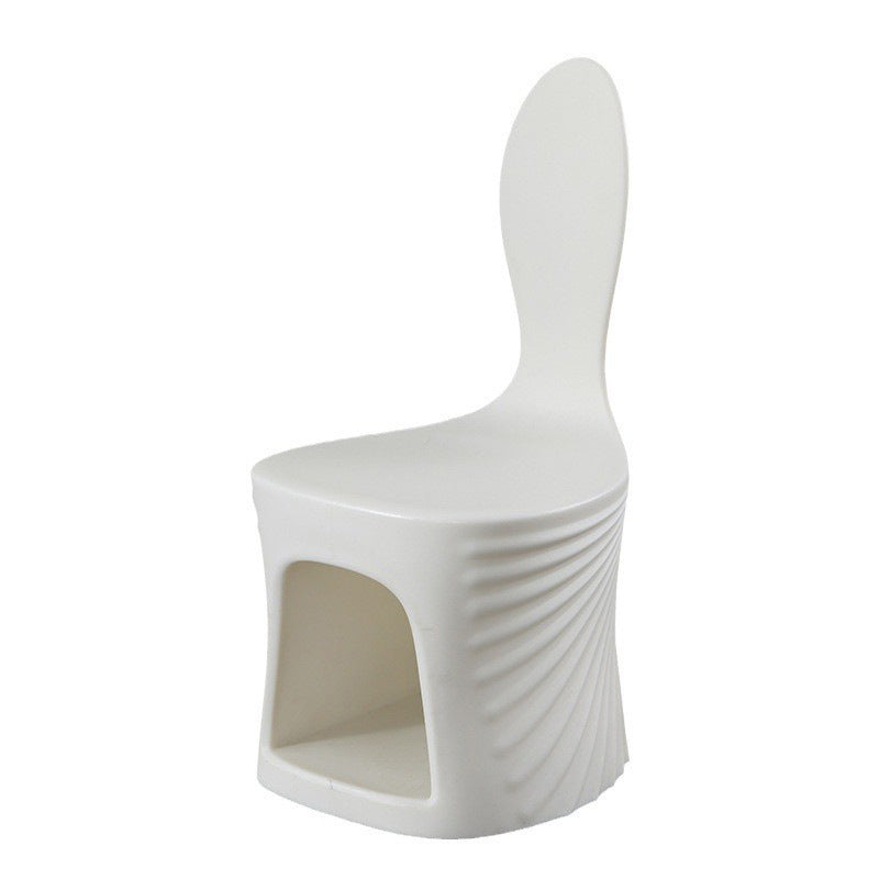 Diseño de Concha de Ola Creativa Contemporánea Silla de Comedor para Niños PE Respaldo Sin Brazos Para Comedor y Cocina 