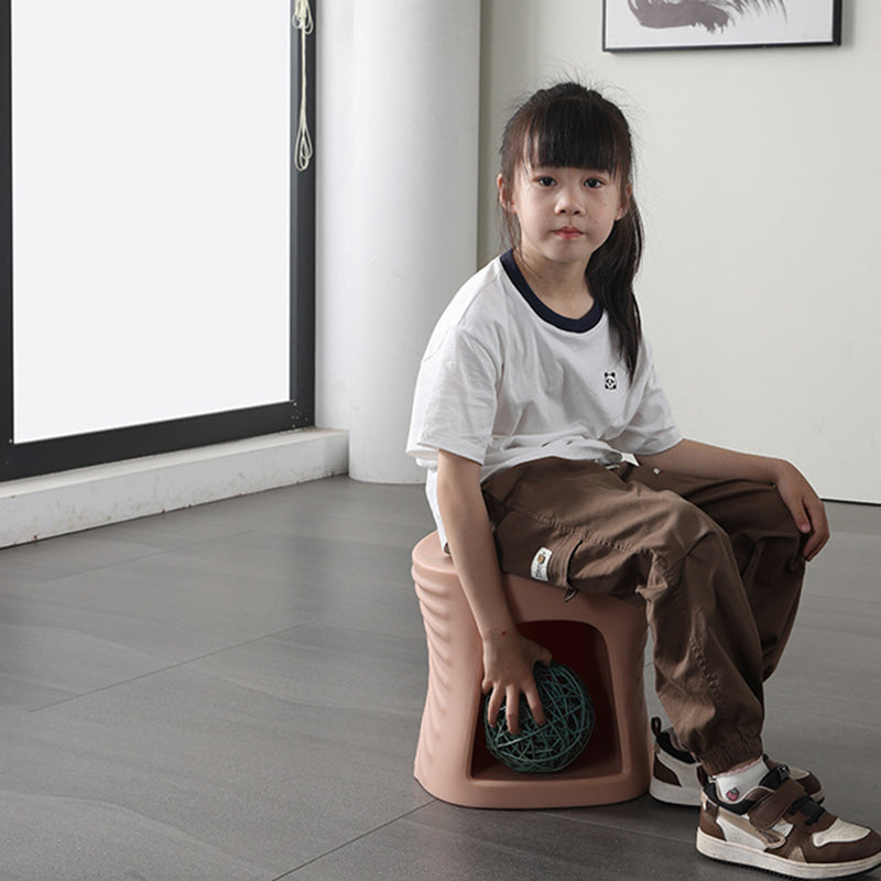 Diseño de Concha de Ola Creativa Contemporánea Silla de Comedor para Niños PE Respaldo Sin Brazos Para Comedor y Cocina 