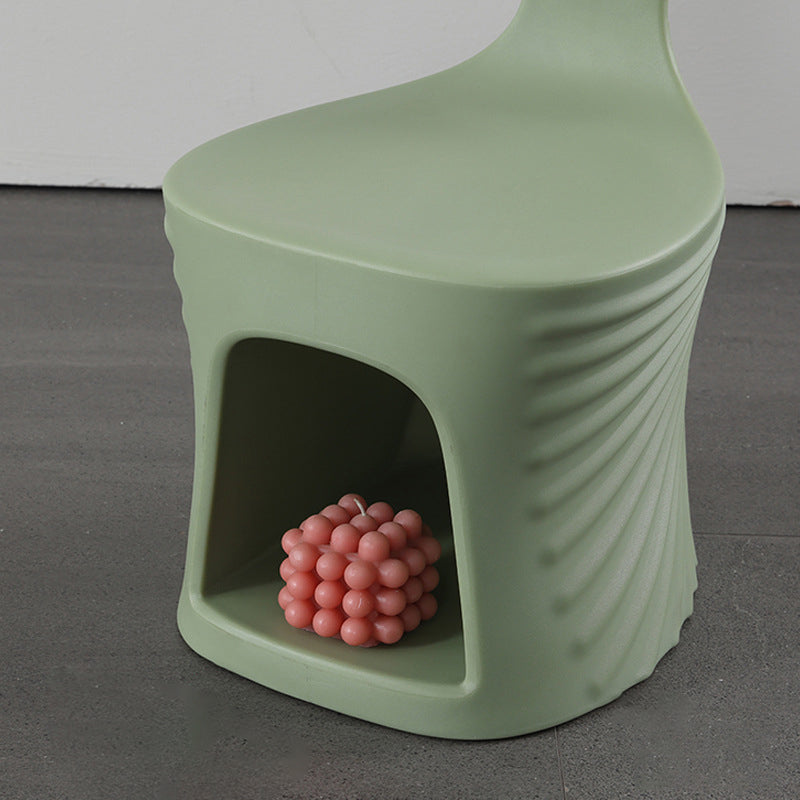 Diseño de Concha de Ola Creativa Contemporánea Silla de Comedor para Niños PE Respaldo Sin Brazos Para Comedor y Cocina 
