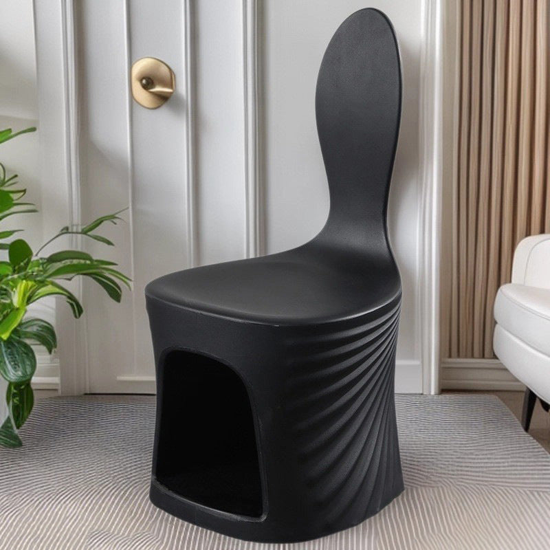 Diseño de Concha de Ola Creativa Contemporánea Silla de Comedor para Niños PE Respaldo Sin Brazos Para Comedor y Cocina 