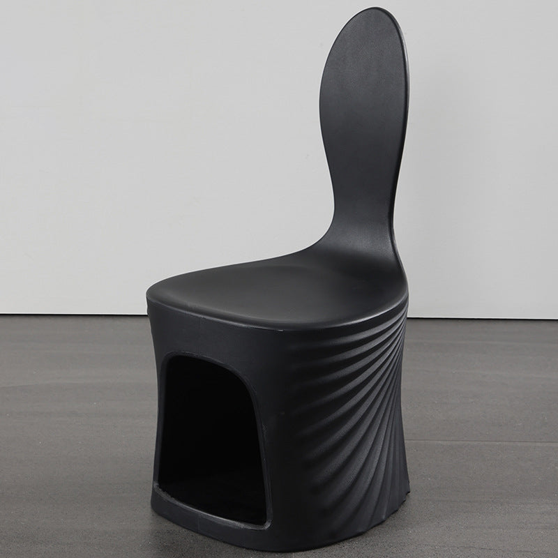 Diseño de Concha de Ola Creativa Contemporánea Silla de Comedor para Niños PE Respaldo Sin Brazos Para Comedor y Cocina 
