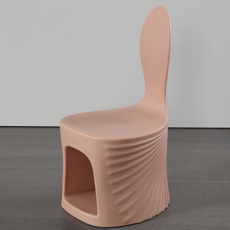 Diseño de Concha de Ola Creativa Contemporánea Silla de Comedor para Niños PE Respaldo Sin Brazos Para Comedor y Cocina 