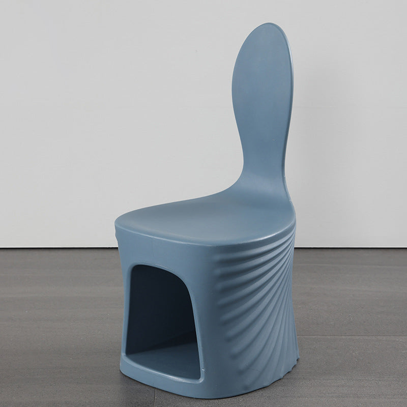 Diseño de Concha de Ola Creativa Contemporánea Silla de Comedor para Niños PE Respaldo Sin Brazos Para Comedor y Cocina 