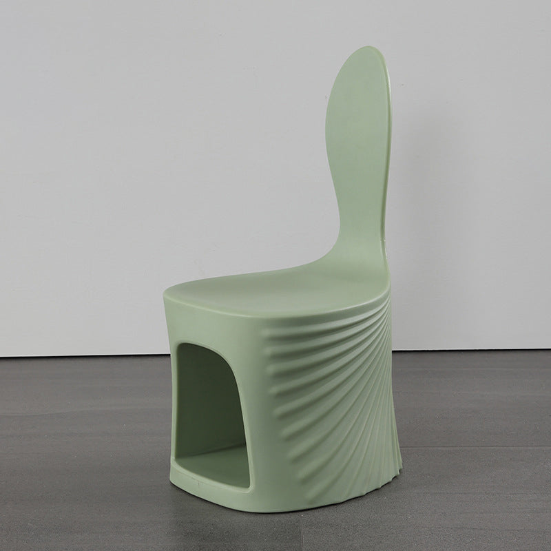 Diseño de Concha de Ola Creativa Contemporánea Silla de Comedor para Niños PE Respaldo Sin Brazos Para Comedor y Cocina 