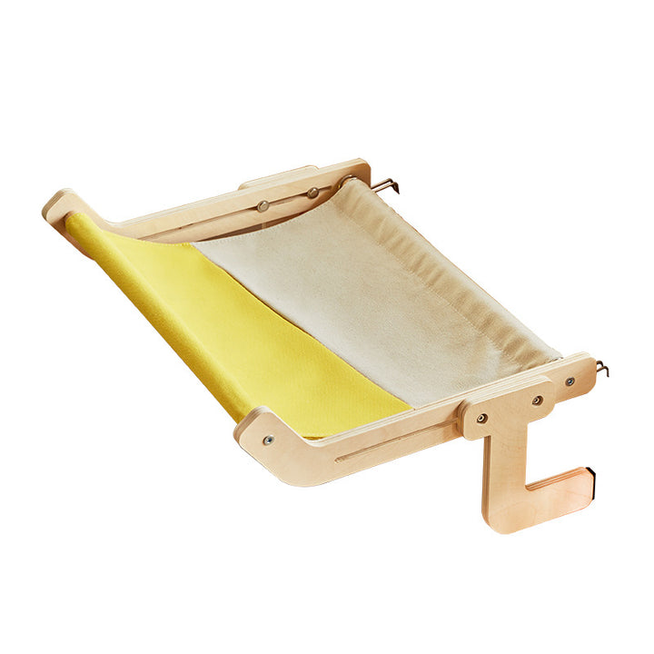 Modern Minimalist Rectangular Multi-Layer Plywood Cotton Linen Stainless Steel Hanging Cat Bed 2-Leg For Bedroom