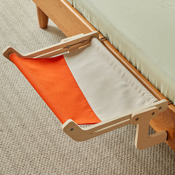 Modern Minimalist Rectangular Multi-Layer Plywood Cotton Linen Stainless Steel Hanging Cat Bed 2-Leg For Bedroom