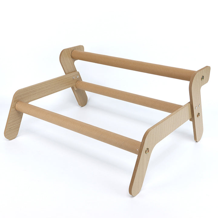 Modern Minimalist Rectangular High Density Fiberboard Velvet Cat Bed Backrest Armrest For Bedroom