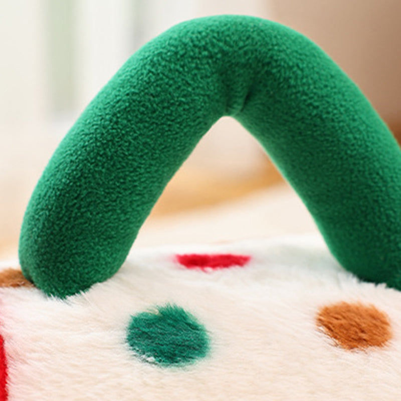 Lit pour chat contemporain créatif en velours cylindrique antidérapant en tissu à pois avec poignée pour chambre 