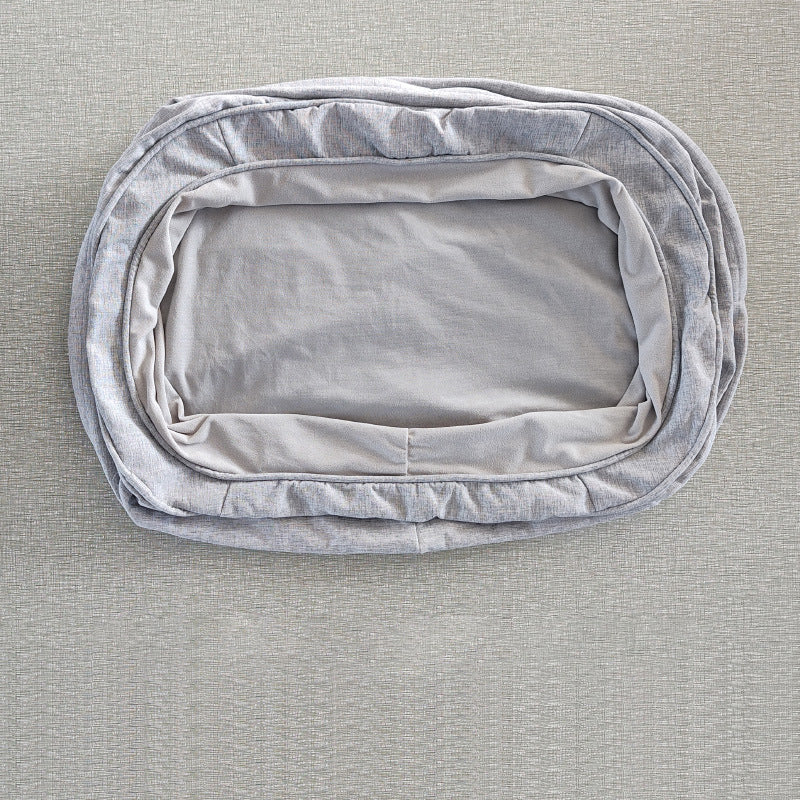 Modern Minimalist Oval Cylindrical Velvet Cotton-Linen Anti-Slip Dotted Fabric Cat Bed &amp; Dog Bed For Bedroom