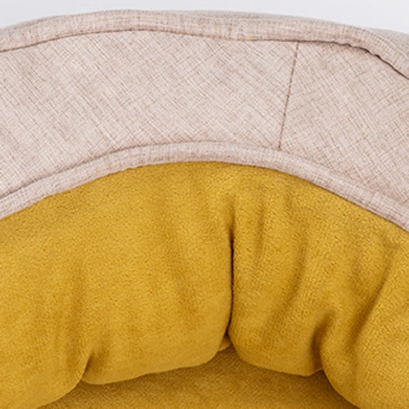 Modern Minimalist Oval Cylindrical Velvet Cotton-Linen Anti-Slip Dotted Fabric Cat Bed &amp; Dog Bed For Bedroom