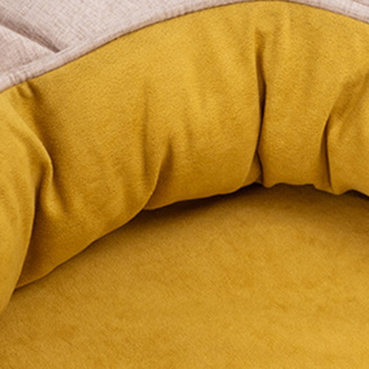 Modern Minimalist Oval Cylindrical Velvet Cotton-Linen Anti-Slip Dotted Fabric Cat Bed &amp; Dog Bed For Bedroom