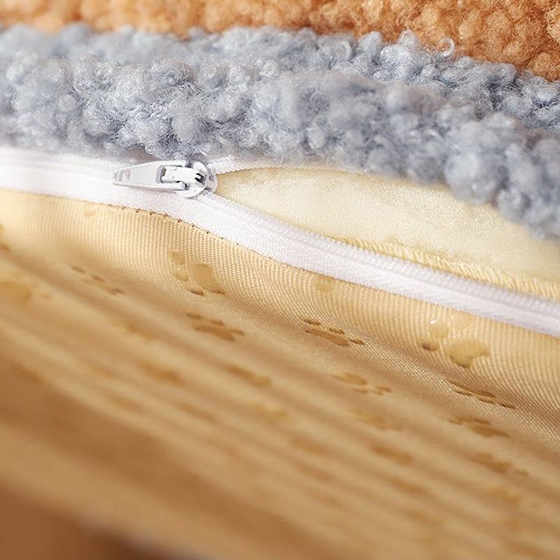 Diseño de oso redondo creativo contemporáneo de felpa de oso de peluche antideslizante con puntos de tela Oxford cama de gato para dormitorio 