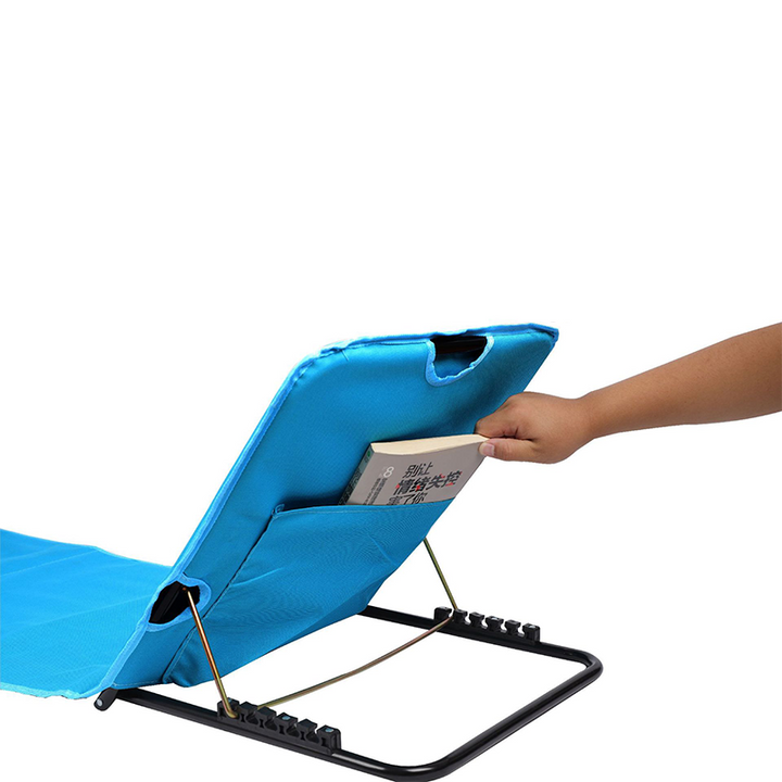 Modern Minimalist Rectangular Oxford Fabric Steel Tube ABS Outdoor Folding Beach Chair Recliner Backrest For Outdoor