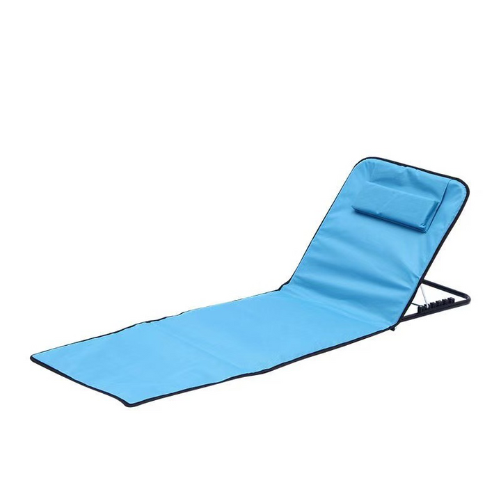 Modern Minimalist Rectangular Oxford Fabric Steel Tube ABS Outdoor Folding Beach Chair Recliner Backrest For Outdoor