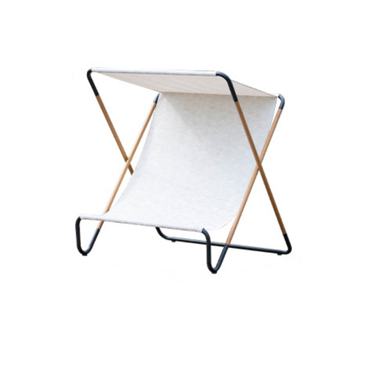 Modern Minimalist Rectangular Curved Sunbrella Fabric Textilene Fabric Jacquard Alloy Steel Waterproof Folding Recliner Backrest For Outdoor