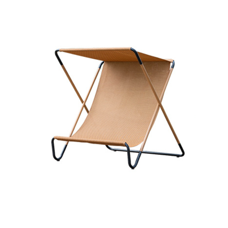 Modern Minimalist Rectangular Curved Sunbrella Fabric Textilene Fabric Jacquard Alloy Steel Waterproof Folding Recliner Backrest For Outdoor