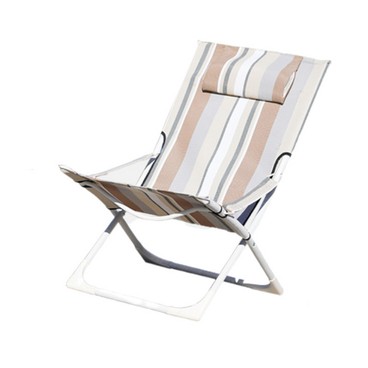 Modern Minimalist Rectangular Steel Oxford Fabric Folding Recliner Backrest For Outdoor