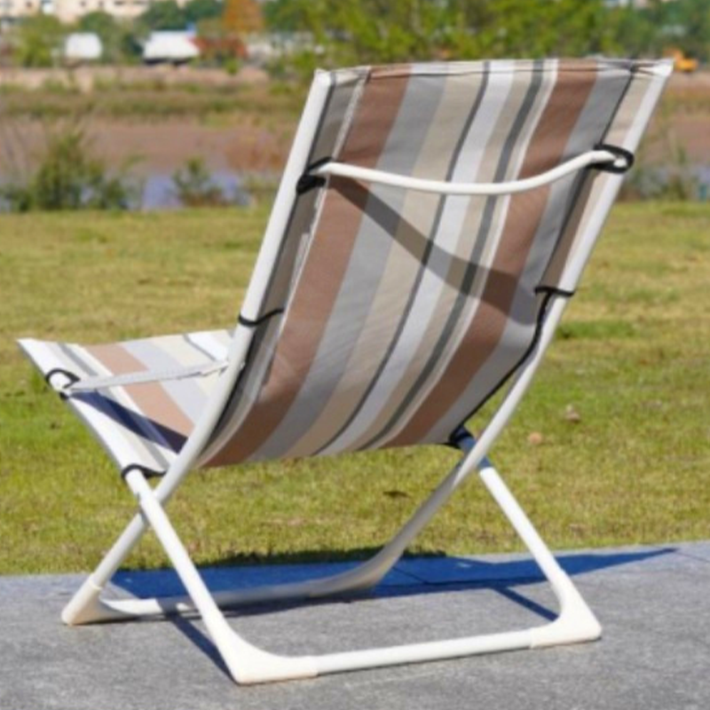 Modern Minimalist Rectangular Steel Oxford Fabric Folding Recliner Backrest For Outdoor