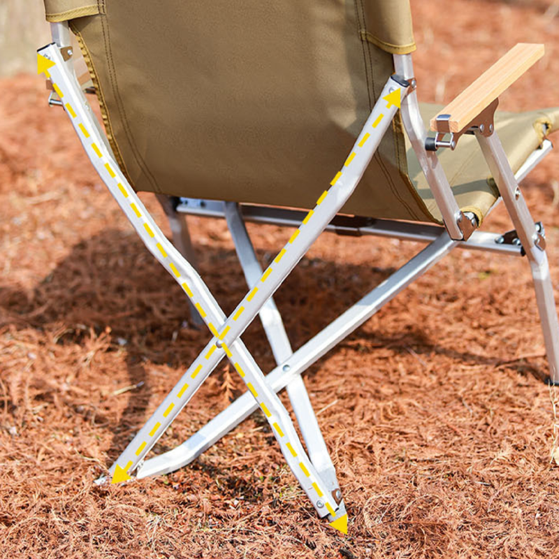 Chaise de camping extérieure moderne minimaliste rectangulaire en tissu Oxford, alliage d&