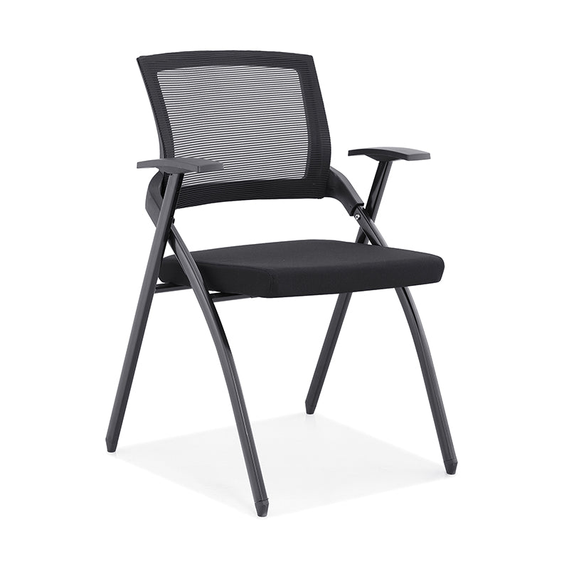 Modern High-Resilience Foam Mesh Desk Chair - Rectangular Cross-Leg Design Foldable Office Chair For Home Office