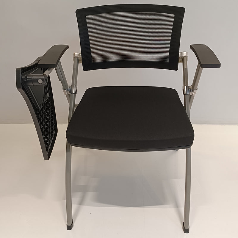 Modern Ergonomic Mesh Office Chair - Rectangular Folding Desk Chair With Optional Writing Tablet For Home Office