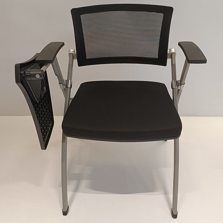 Modern Ergonomic Mesh Office Chair - Rectangular Folding Desk Chair With Optional Writing Tablet For Home Office