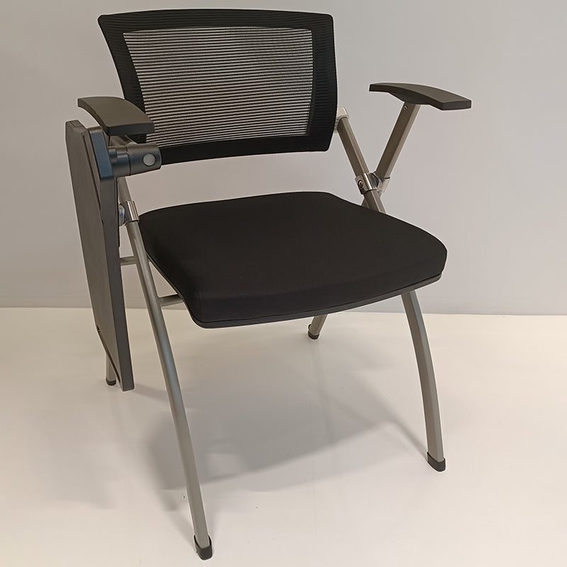 Modern Ergonomic Mesh Office Chair - Rectangular Folding Desk Chair With Optional Writing Tablet For Home Office