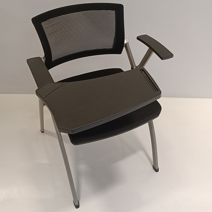 Modern Ergonomic Mesh Office Chair - Rectangular Folding Desk Chair With Optional Writing Tablet For Home Office