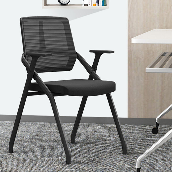 Moderner ergonomischer Klapp-Bürostuhl – platzsparender, ineinander stapelbarer Schulungsstuhl mit hochdichtem Schaumstoff &amp; geräuscharmen Rollen fürs Homeoffice 