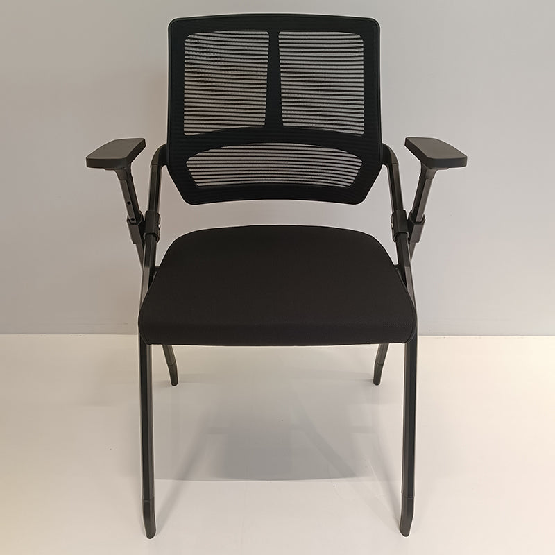 Moderner ergonomischer Klapp-Bürostuhl – platzsparender, ineinander stapelbarer Schulungsstuhl mit hochdichtem Schaumstoff &amp; geräuscharmen Rollen fürs Homeoffice 