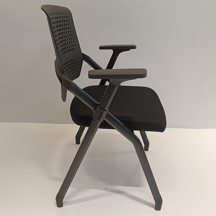 Modern Professional Ergonomic Training Chair - Rectangle Foldable Desk Chair With High-Density Cushion For Home Office