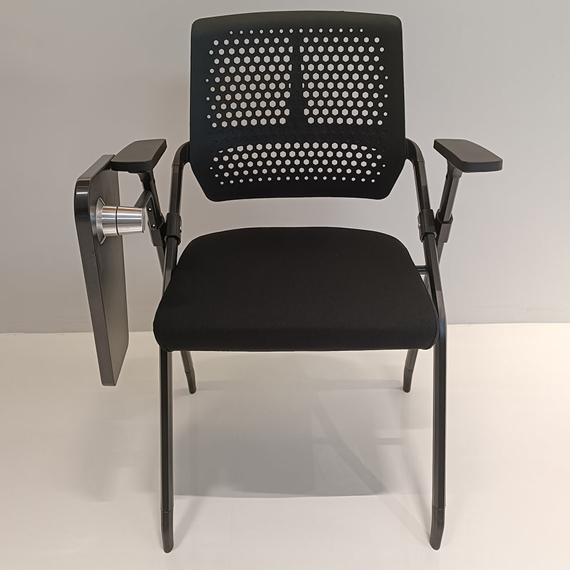 Modern Folding Ergonomic Office Chair - Rectangular Training Chair With 180° Writing Tablet For Home Office
