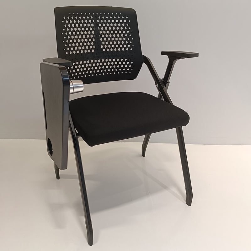 Modern Folding Ergonomic Office Chair - Rectangular Training Chair With 180° Writing Tablet For Home Office