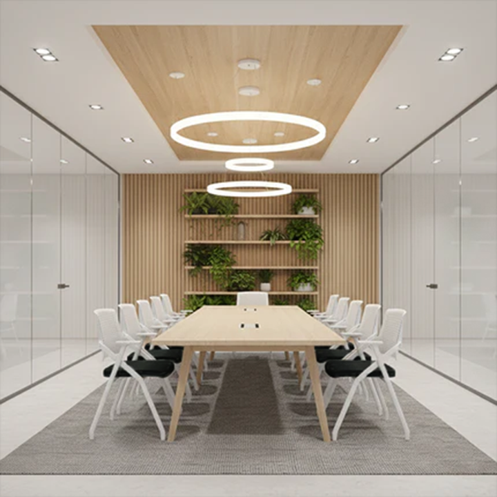 Moderner ergonomischer Konferenzstuhl mit atmungsaktivem Netzsitz und hochdichtem Schaumstoff – rechteckiger klappbarer Schulungsstuhl im platzsparenden Design für das Homeoffice 