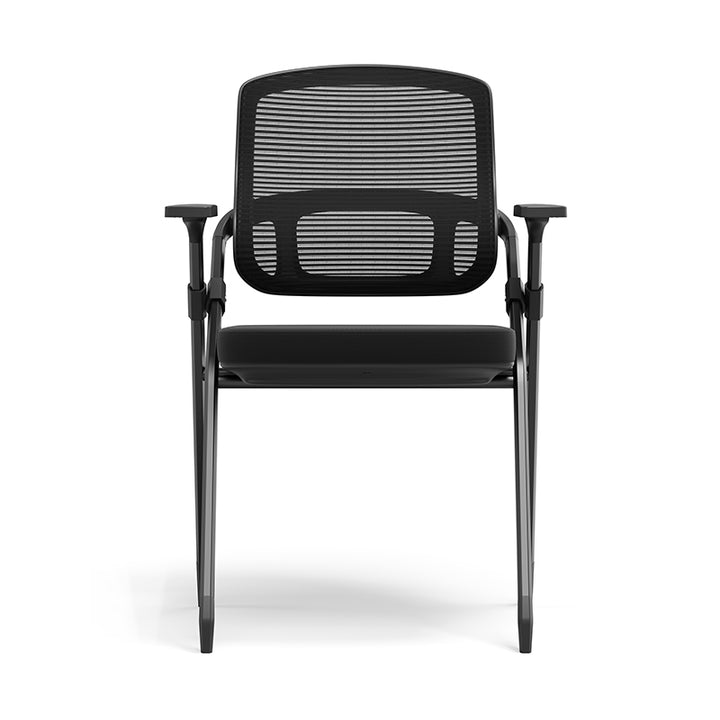 Modern Ergonomic Foldable Mesh Training Chair - Rectangular Stackable Conference Chair Space Saving Commercial Seating For Home Office