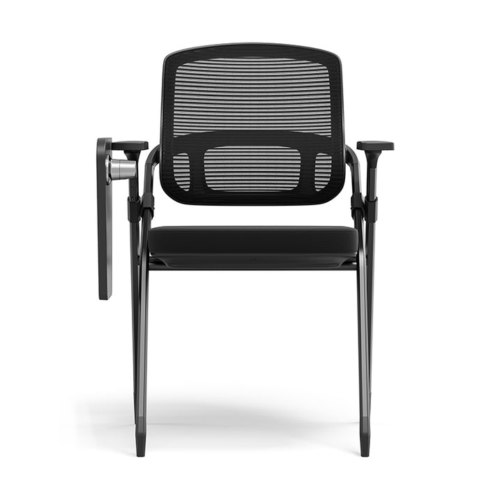 Modern Foldable Ergonomic Conference Room Seating Mesh Office Chair - Heavy Duty Training Chair With Stackable Writing Tablet For Home Office