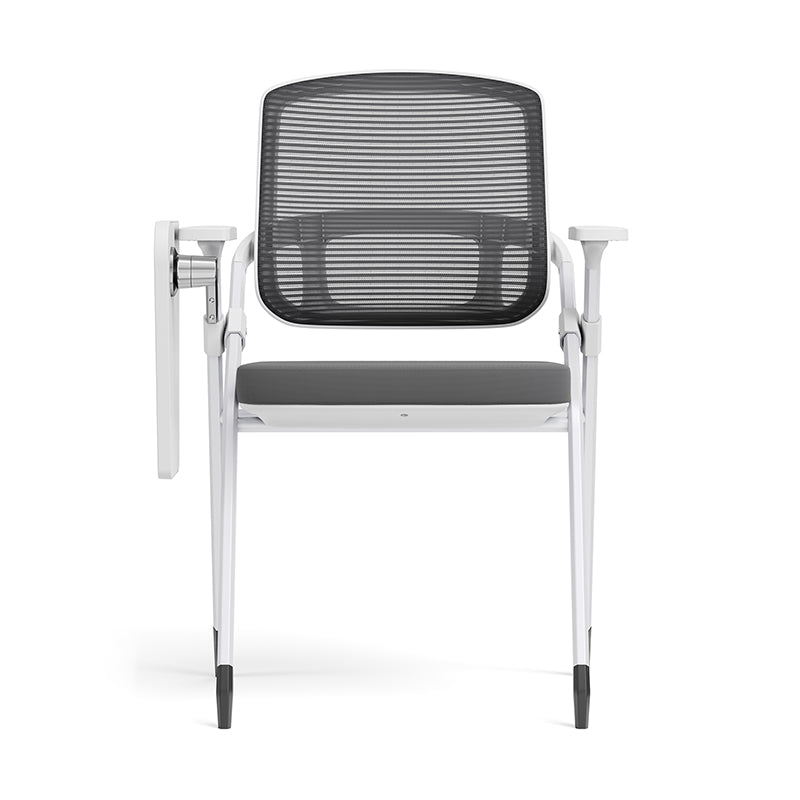 Modern Multi-Functional Mesh Conference Training Chair - Rectangular Foldable Ergonomic Office Chair With Stackable Writing Board For Home Office