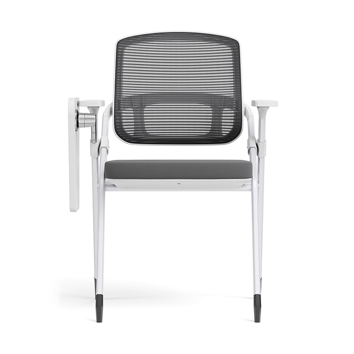 Modern Multi-Functional Mesh Conference Training Chair - Rectangular Foldable Ergonomic Office Chair With Stackable Writing Board For Home Office