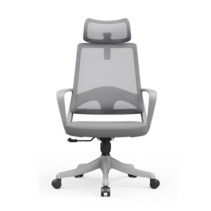 Modern High Back Breathable Mesh Office Chair - Rectangular Adjustable Headrest Lumbar Support Reclining Tilt Desk Chair For Home Office