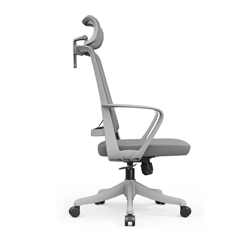 Modern High Back Breathable Mesh Office Chair - Rectangular Adjustable Headrest Lumbar Support Reclining Tilt Desk Chair For Home Office
