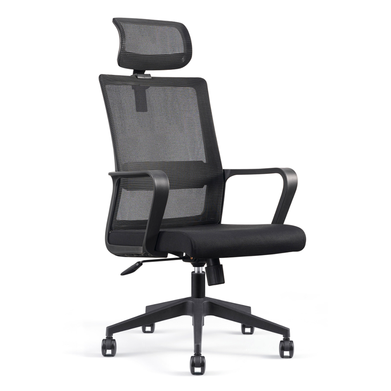 Modern Ergonomic High Back Breathable Mesh Office Chair - Rectangular Adjustable Headrest Desk Chair For Home Office