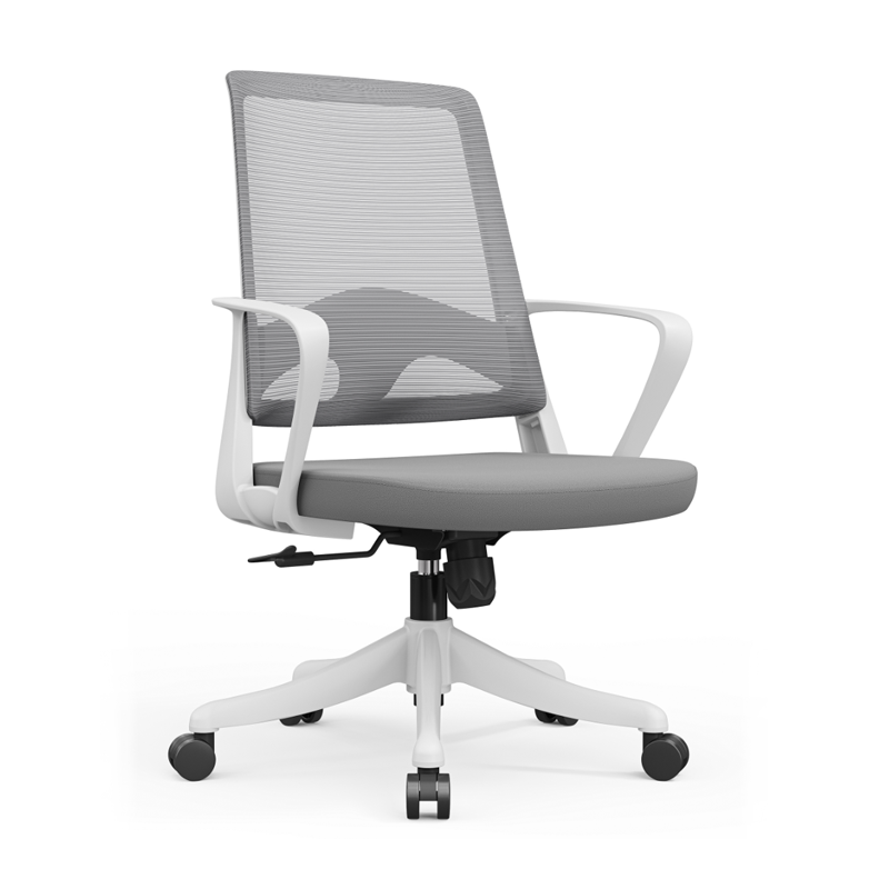 Modern Ergonomic Breathable Mesh Office Chair - Rectangular Lumbar Support Backrest Mid Back Desk Chair For Home Office