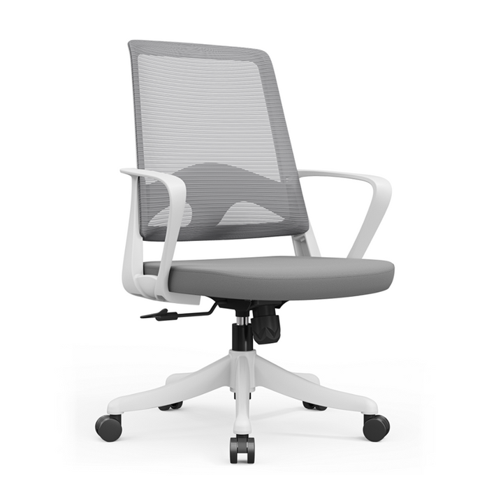 Modern Ergonomic Breathable Mesh Office Chair - Rectangular Lumbar Support Backrest Mid Back Desk Chair For Home Office