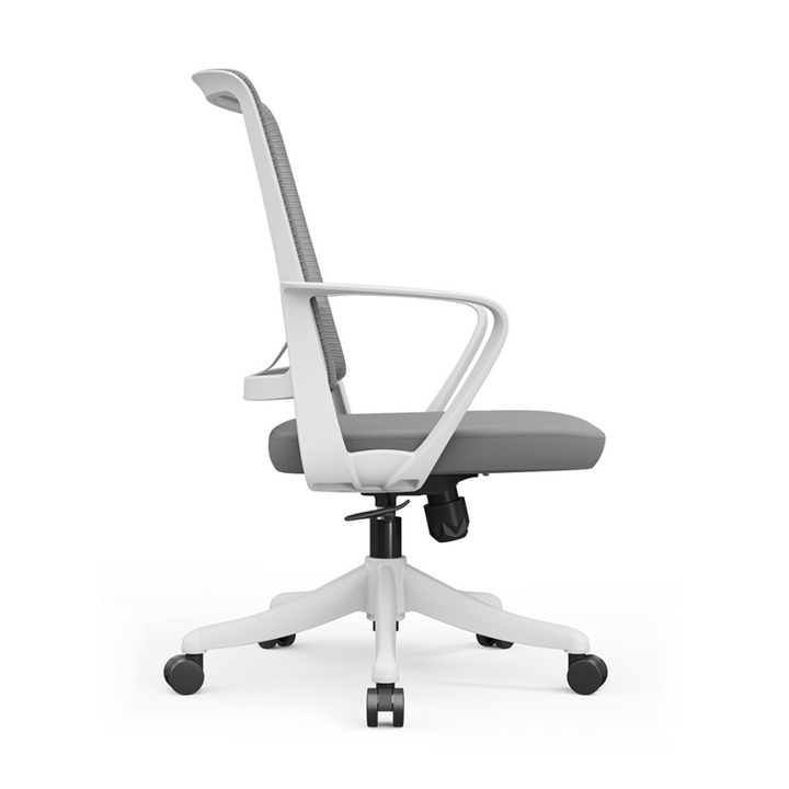 Modern Ergonomic Breathable Mesh Office Chair - Rectangular Lumbar Support Backrest Mid Back Desk Chair For Home Office