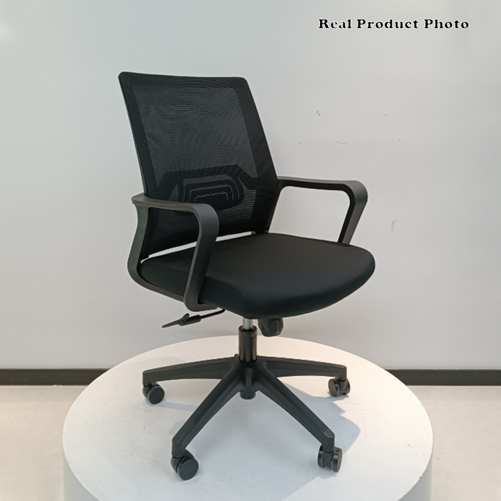 Modern Ergonomic Mid Back Mesh Office Chair - Rectangular Lumbar Support Reclining Tilt Desk Chair For Home Office